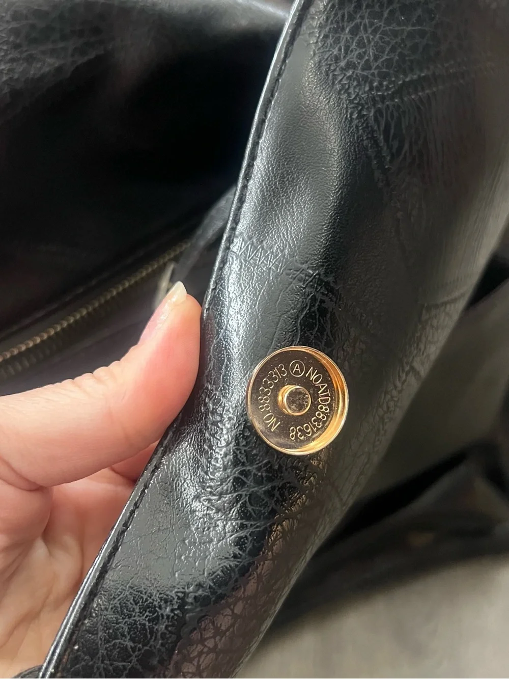 Black Leather women's or Men's Backpack with Gold Hardware